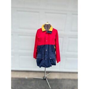 Vintage XL Lakeland red, navy, and yellow field jacket